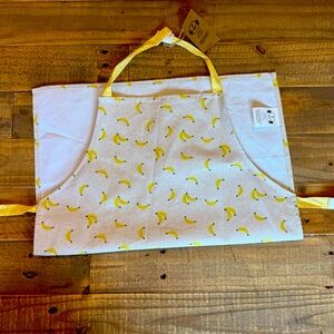 Kids Banana Print Apron with Yellow Accents
